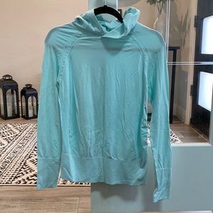 Mesh light turquoise top